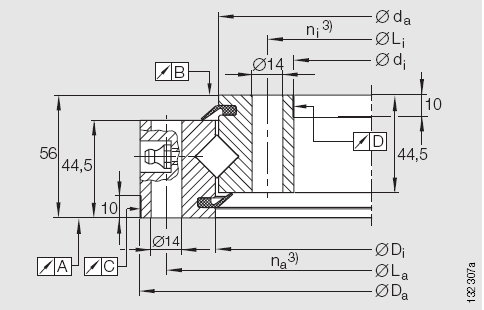 INA-XSU 無齒型交叉滾子轉盤軸承