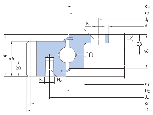 SKF-RKS.21 外齒內(nèi)法蘭型四點接觸球轉(zhuǎn)盤軸承