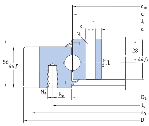 SKF-RKS.061 外齒型四點(diǎn)接觸球轉(zhuǎn)盤(pán)軸承