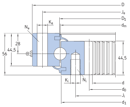 SKF-RKS.062 內齒型四點接觸球轉盤軸承