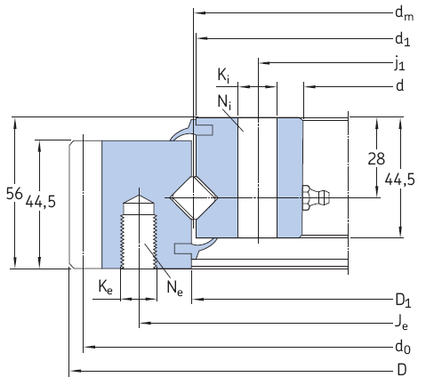 SKF-RKS.161 外齒型交叉滾子轉盤軸承