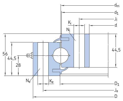 SKF-RKS.060 無齒型四點接觸球轉盤軸承
