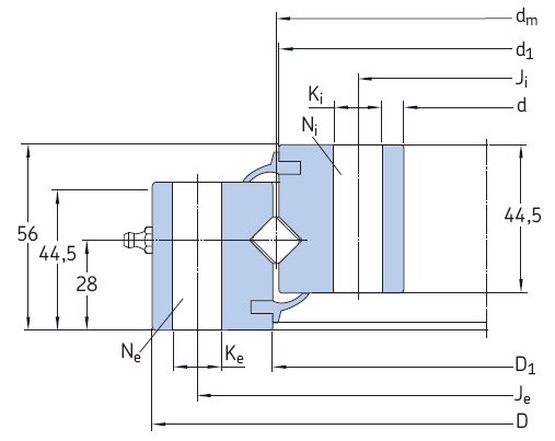 SKF-RKS.160無齒型交叉滾子轉盤軸承